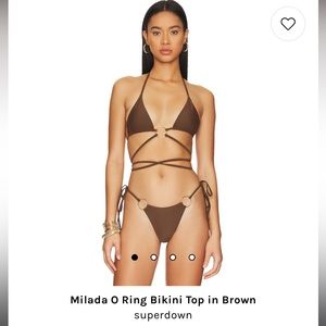 Revolve superdown brown bikini